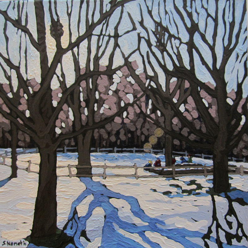 high park toronto winter painting